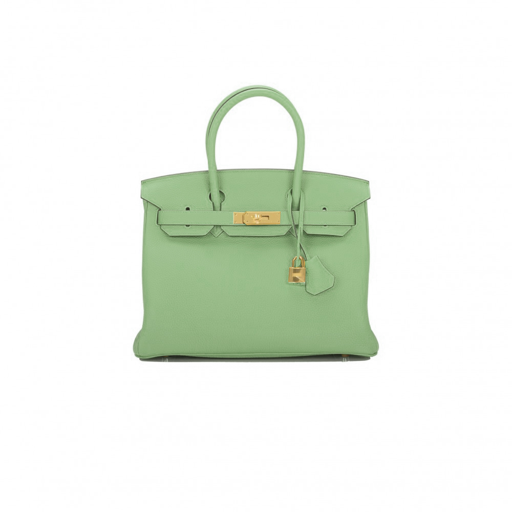 HERMES MASTER VERT CRIQUET TOGO BIRKIN 30 GOLD HARDWARE 265317 (30*22*16cm)